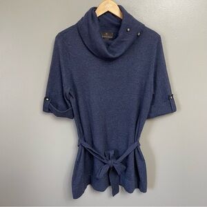 Fenn Wright Manson women’s Medium Angora Sweater navy tie waist